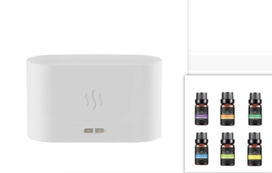 Aroma Diffuser With Flame Light Mist Humidifier Aromatherapy Diffuser With Waterless Auto-Off Protection For Spa Home Yoga Office Aroma Diffuser With Flame Light Mist Humidifier Aromatherapy Diffuser With Waterless Auto-Off Protection For Spa Home Yoga Office