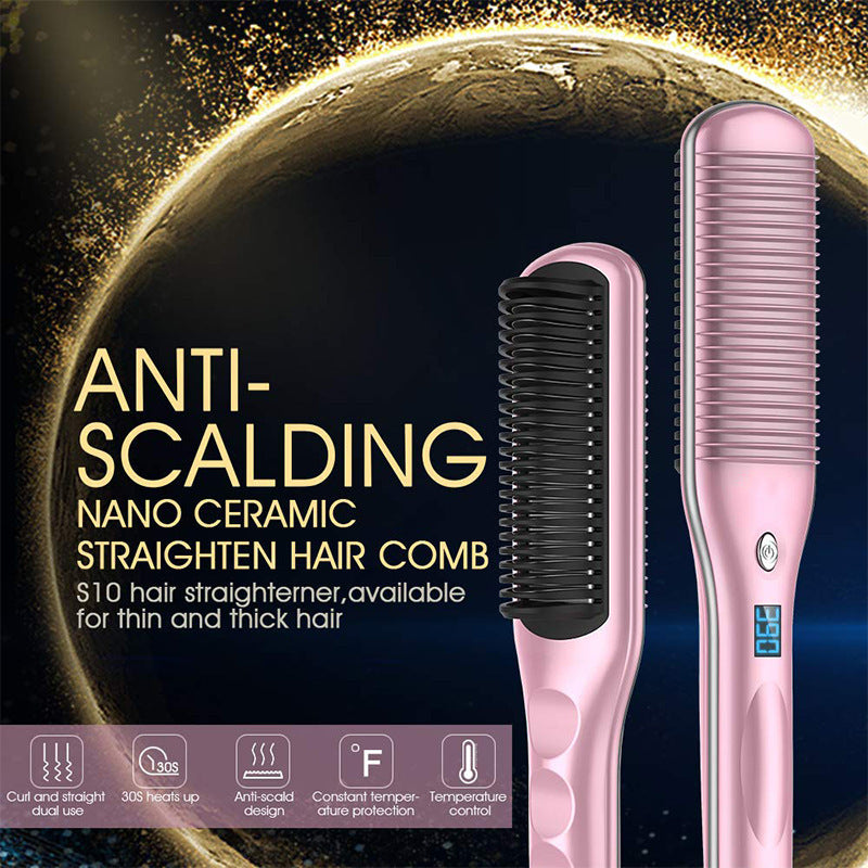 Hair Curler And Straightener Dual-use Straight Comb Electric Hair Straightener Hair Curler And Straightener Dual-use Straight Comb Electric Hair Straightener
