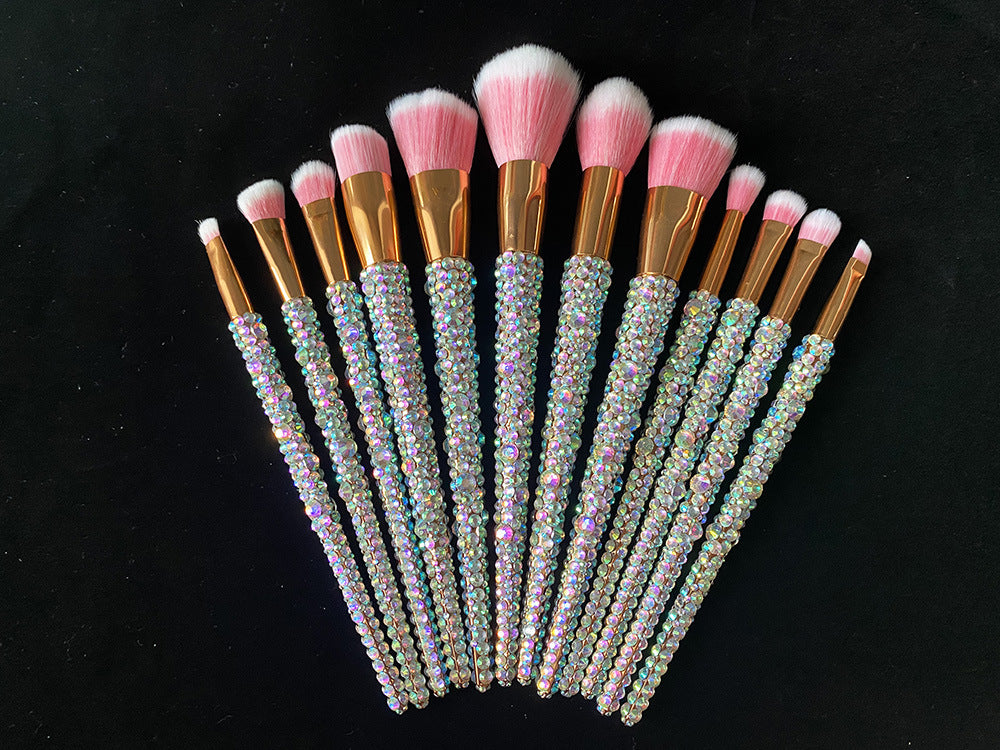Diamond 12 Gems Makeup Beauty Tool Loose Powder Brush Repairing Concealer Brush Diamond 12 Gems Makeup Beauty Tool Loose Powder Brush Repairing Concealer Brush