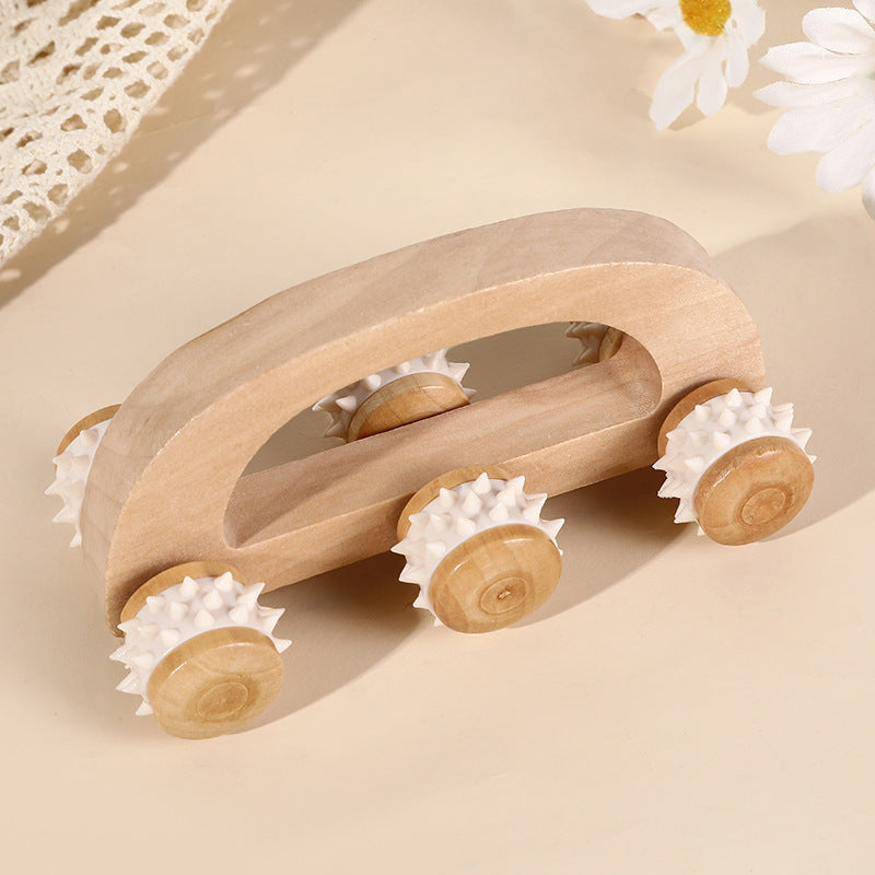 Handheld Massage Roller For Sore Muscle, Wood Therapy Massage Tools For Body, Wooden Fascia Roller For Deep Tissue, Lymphatic Drainage Massager For Legs Thighs Butt Spa 6 Wheels Handheld Wooden Back M Handheld Massage Roller For Sore Muscle, Wood Therapy Massage Tools For Body, Wooden Fascia Roller For Deep Tissue, Lymphatic Drainage Massager For Legs Thighs Butt Spa 6 Wheels Handheld Wooden Back M