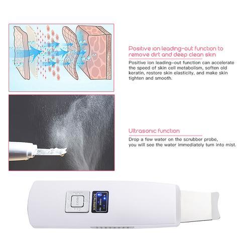 Ultrasonic Skin Scrubber Face Cleanser Blackhead Acne Removal Facial Spa Vibration Massager Ultrasound Peeling Clean Machine 394 Ultrasonic Skin Scrubber Face Cleanser Blackhead Acne Removal Facial Spa Vibration Massager Ultrasound Peeling Clean Machine 394