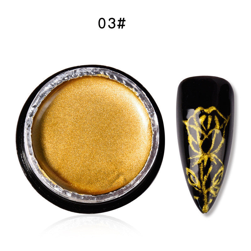 Metal Glue Phototherapy Nail Polish Glue Mirror Gold And Silver Color Painted Edge Hook Line Metal Glue Phototherapy Nail Polish Glue Mirror Gold And Silver Color Painted Edge Hook Line