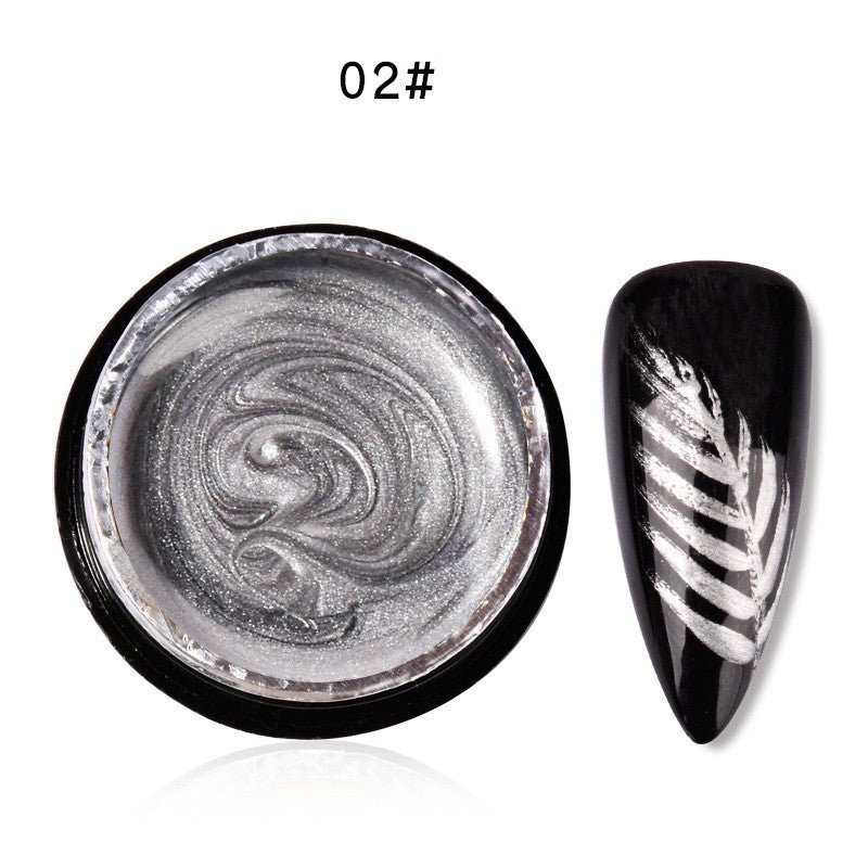 Metal Glue Phototherapy Nail Polish Glue Mirror Gold And Silver Color Painted Edge Hook Line Metal Glue Phototherapy Nail Polish Glue Mirror Gold And Silver Color Painted Edge Hook Line