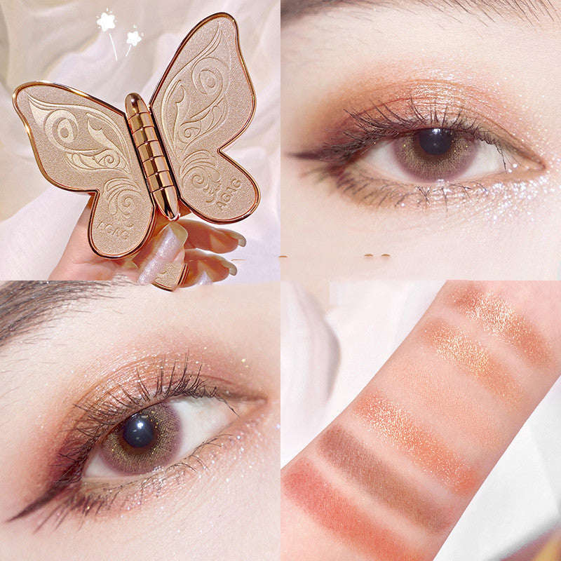 6 Colors Eyeshadow Palette Butterfly Eye Shadow Lucky Koi Pearl Sequins Glitter Matte Makeup Plate Glitter Eyeshadow 6 Colors Eyeshadow Palette Butterfly Eye Shadow Lucky Koi Pearl Sequins Glitter Matte Makeup Plate Glitter Eyeshadow