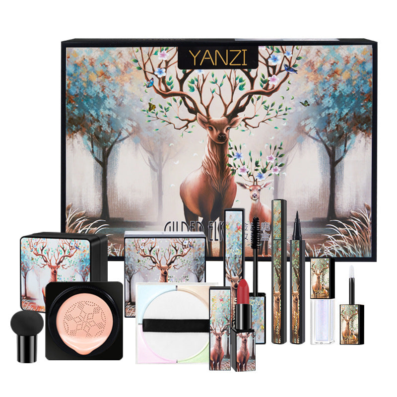 Elk Makeup Set Cosmetics Student Makeup Set Eye Shadow Plate Lipstick Full Set Elk Makeup Set Cosmetics Student Makeup Set Eye Shadow Plate Lipstick Full Set