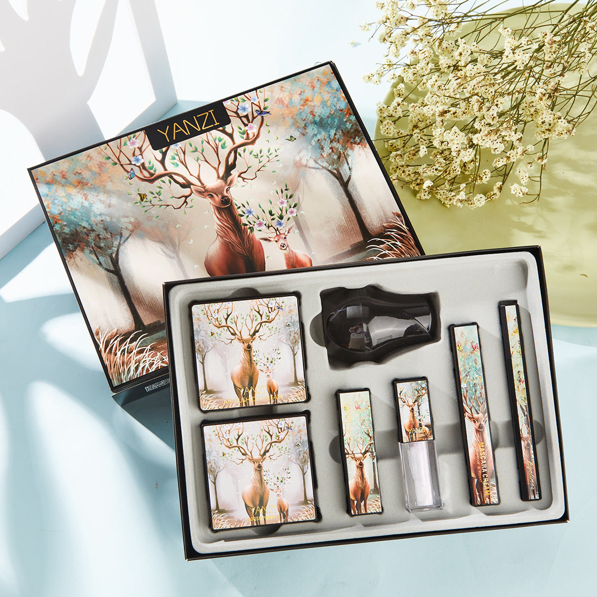 Elk Makeup Set Cosmetics Student Makeup Set Eye Shadow Plate Lipstick Full Set Elk Makeup Set Cosmetics Student Makeup Set Eye Shadow Plate Lipstick Full Set