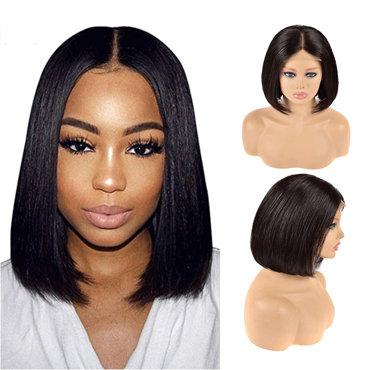 European and American Real Hair Set Front Lace Bob Wigs 13X4 Lace Short Bob Wigs 150Remy European and American Real Hair Set Front Lace Bob Wigs 13X4 Lace Short Bob Wigs 150Remy