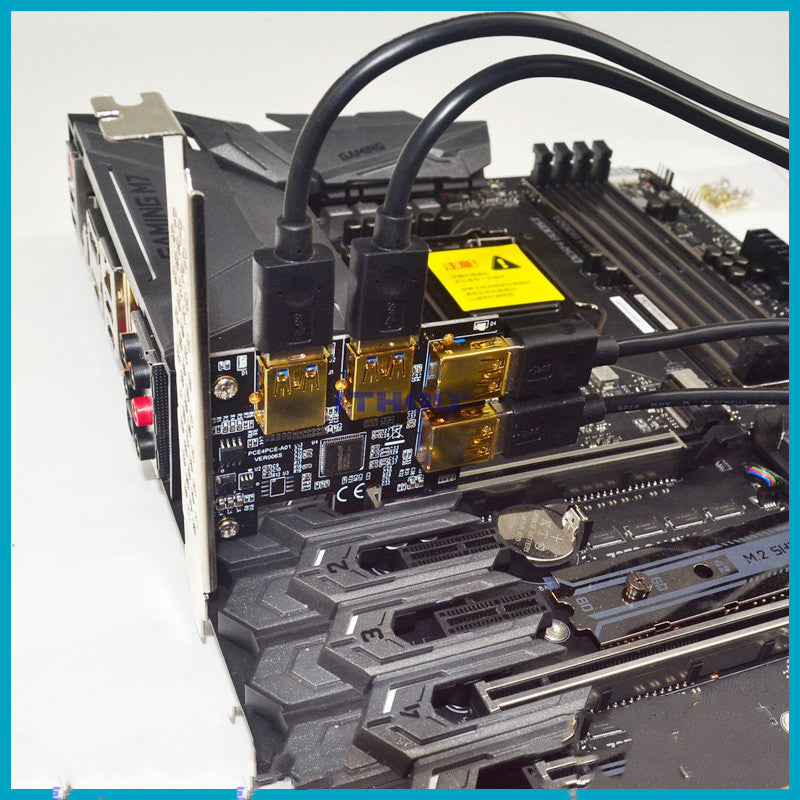 1 To 4Pci-E Adapter Card Pci-E To Pci-E Slot One For Four Usb3.0 Graphics Card Expansion Card 1 To 4Pci-E Adapter Card Pci-E To Pci-E Slot One For Four Usb3.0 Graphics Card Expansion Card