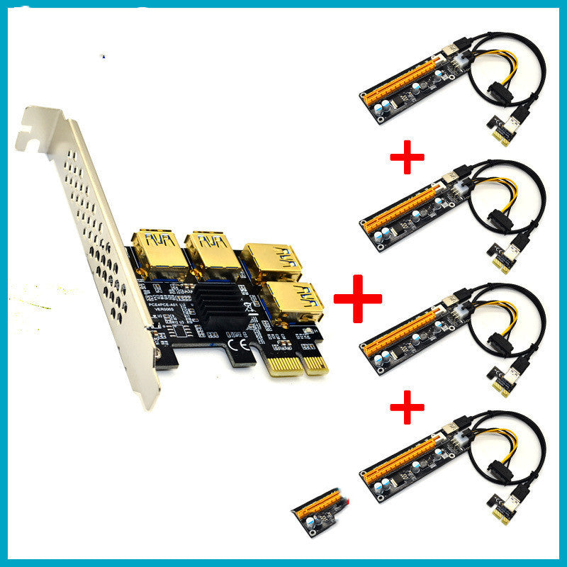 1 To 4Pci-E Adapter Card Pci-E To Pci-E Slot One For Four Usb3.0 Graphics Card Expansion Card 1 To 4Pci-E Adapter Card Pci-E To Pci-E Slot One For Four Usb3.0 Graphics Card Expansion Card