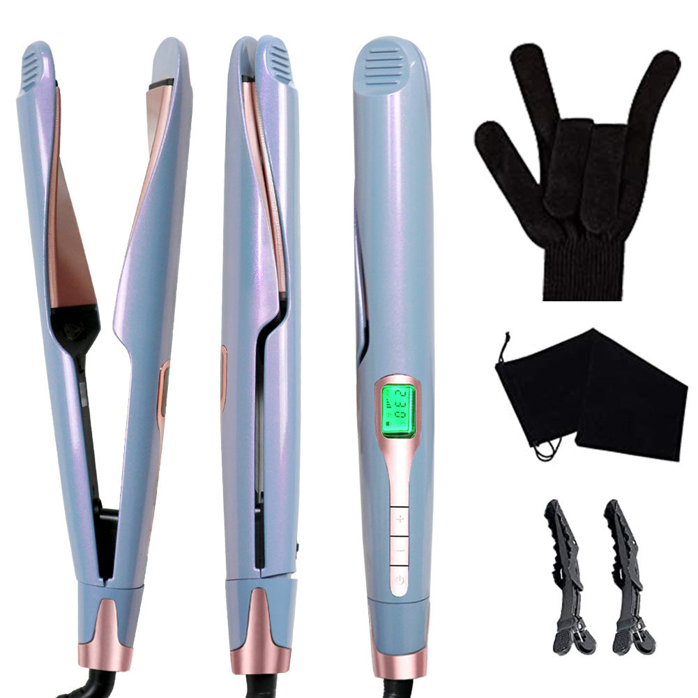 New 2 In 1 Flat Iron Curler Twist Professional Dual Voltage Titanium Tourmaline Ionic Ceramic Hair Straightener New 2 In 1 Flat Iron Curler Twist Professional Dual Voltage Titanium Tourmaline Ionic Ceramic Hair Straightener