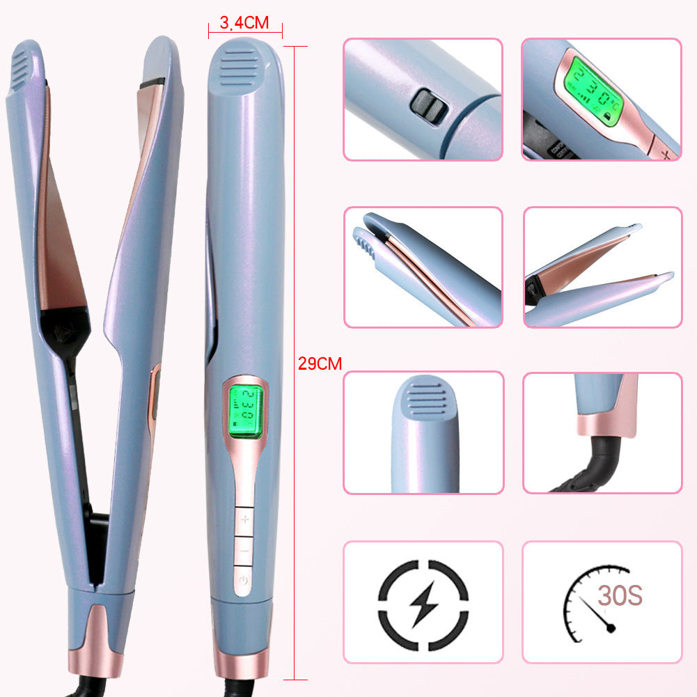 New 2 In 1 Flat Iron Curler Twist Professional Dual Voltage Titanium Tourmaline Ionic Ceramic Hair Straightener New 2 In 1 Flat Iron Curler Twist Professional Dual Voltage Titanium Tourmaline Ionic Ceramic Hair Straightener