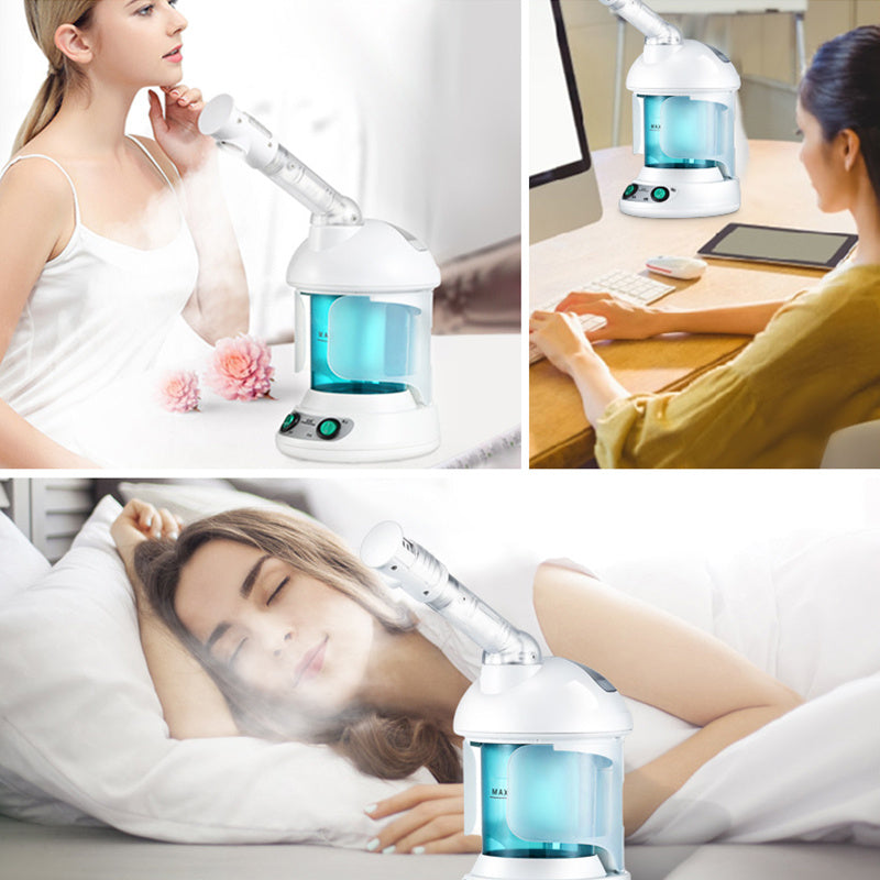 Portable Vapour Ozone Vaporizador Facial Steamer Face Care Skin Relax Moisturizer Beauty Aroma Herbal Steaming Face Spa Device Portable Vapour Ozone Vaporizador Facial Steamer Face Care Skin Relax Moisturizer Beauty Aroma Herbal Steaming Face Spa Device