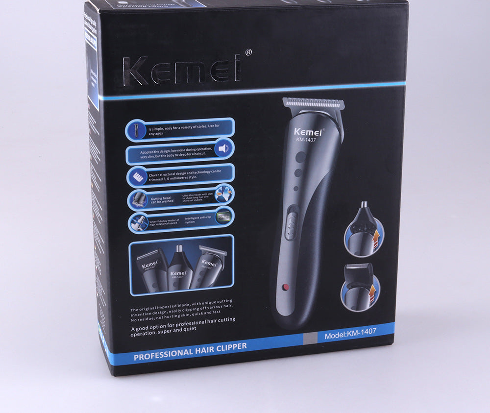 KEMEI All In1 Rechargeable Hair Clipper For Men Waterproof Wireless Electric Shaver Beard Nose Ear Shaver Hair Trimmer Tool KEMEI All In1 Rechargeable Hair Clipper For Men Waterproof Wireless Electric Shaver Beard Nose Ear Shaver Hair Trimmer Tool
