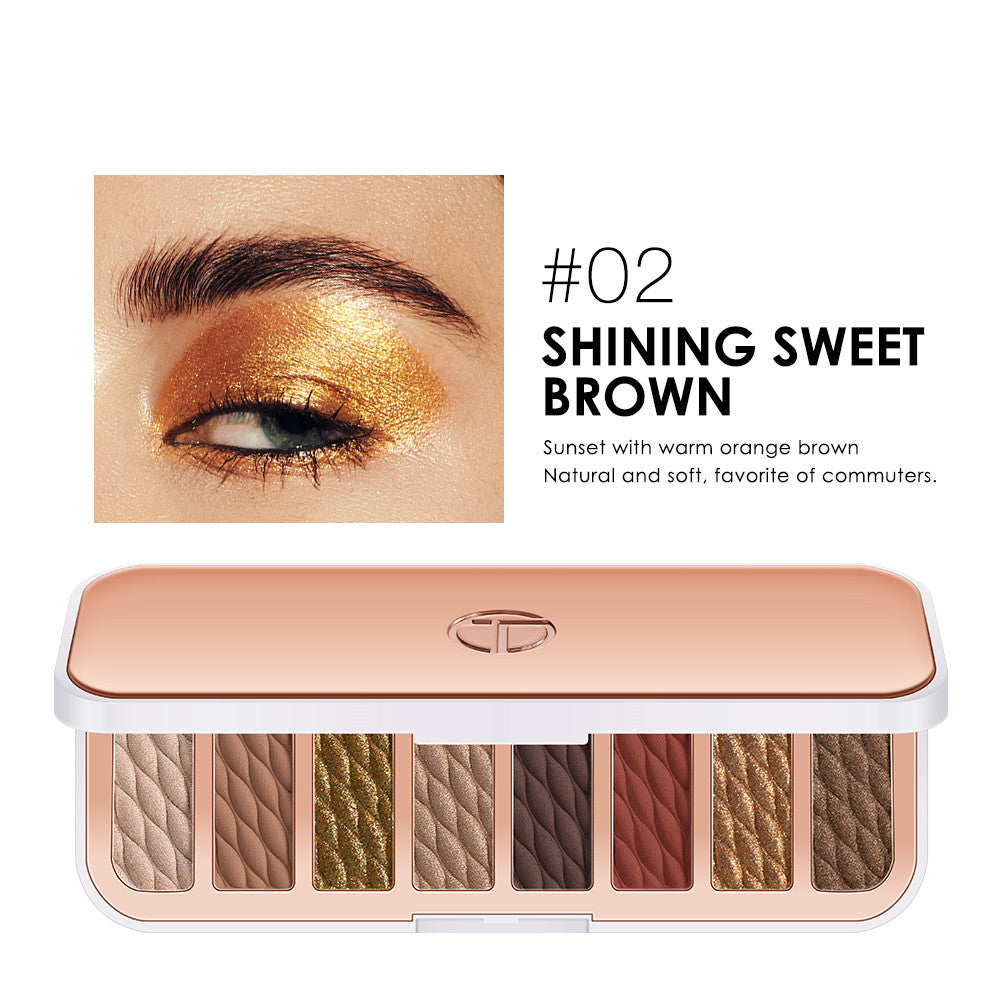 8-color Eyeshadow Palette High-gloss Trimming Blush Modification Mousse Texture Matte Earth Color 8-color Eyeshadow Palette High-gloss Trimming Blush Modification Mousse Texture Matte Earth Color