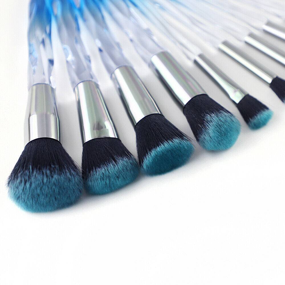 10pcs High-end Makeup Brush, Crystal Blue Foundation Brush Eyeshadow Brush Professional Makeup Brush 10pcs High-end Makeup Brush, Crystal Blue Foundation Brush Eyeshadow Brush Professional Makeup Brush