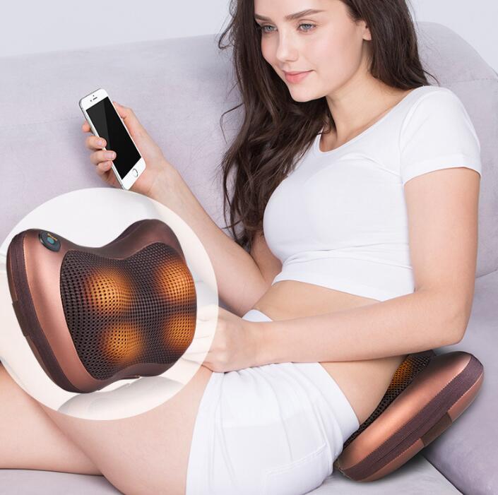Electric Infrared Heating Kneading Neck Shoulder Back Body Spa Massage Pillow Car Chair Shiatsu Massager Masaj Device Electric Infrared Heating Kneading Neck Shoulder Back Body Spa Massage Pillow Car Chair Shiatsu Massager Masaj Device