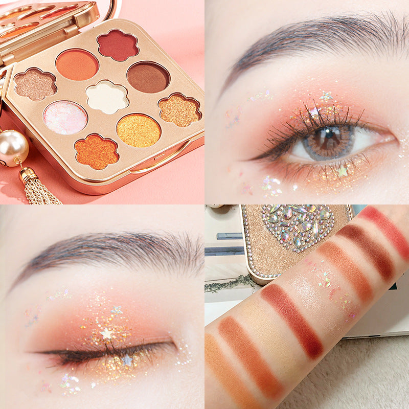Nine Colors Matte Pearlescent Waterproof Long Lasting Star Bright Diamond Eyeshadow Palette Nine Colors Matte Pearlescent Waterproof Long Lasting Star Bright Diamond Eyeshadow Palette