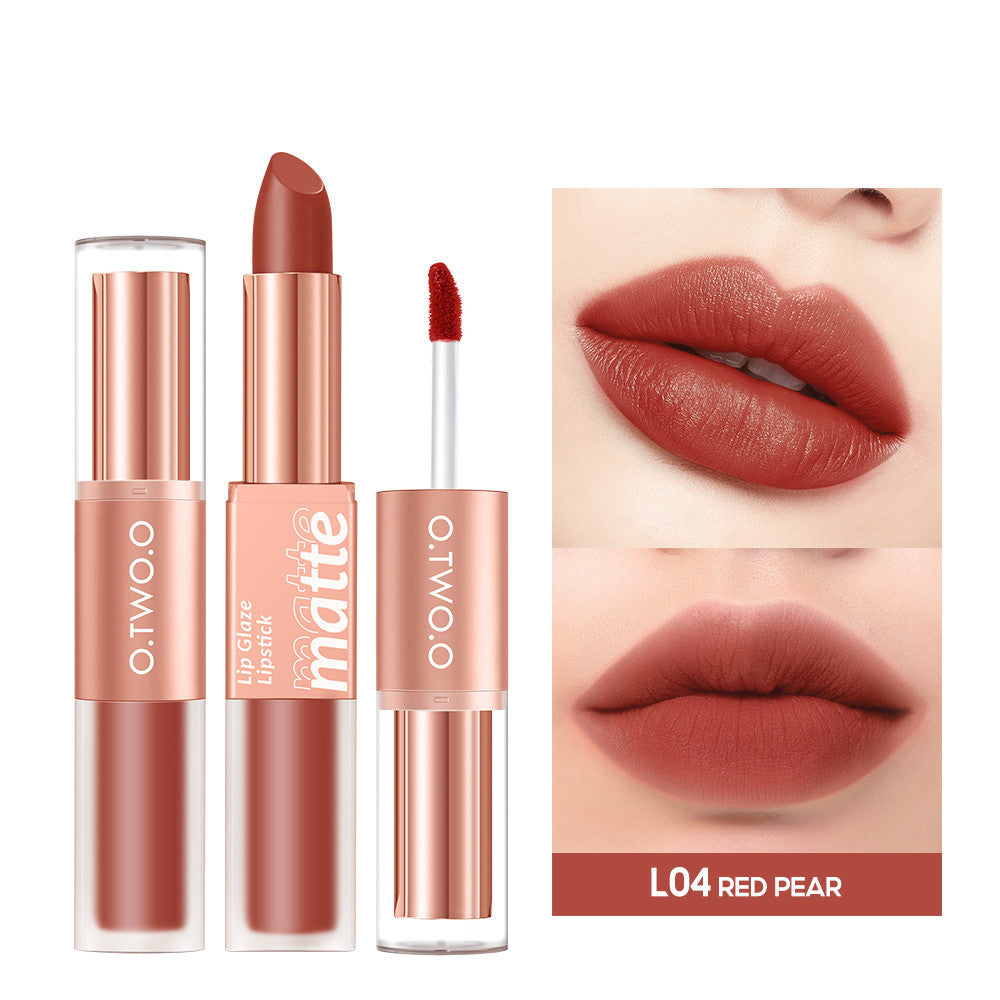 Lip Glaze Nude Milky Coffee Amber Pumpkin Cinnamon Milk Tea Double-headed Lipstick Lip Glaze Nude Milky Coffee Amber Pumpkin Cinnamon Milk Tea Double-headed Lipstick