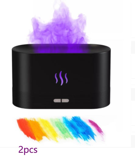 Aroma Diffuser With Flame Light Mist Humidifier Aromatherapy Diffuser With Waterless Auto-Off Protection For Spa Home Yoga Office Aroma Diffuser With Flame Light Mist Humidifier Aromatherapy Diffuser With Waterless Auto-Off Protection For Spa Home Yoga Office