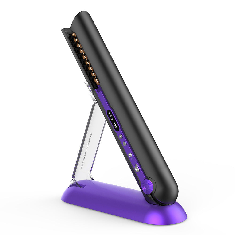 Professional Hair Straightener Ceramic Flat Iron 2 In 1 Cordless Hair Straightener And Curler Rechargeable Wireless Straightene Professional Hair Straightener Ceramic Flat Iron 2 In 1 Cordless Hair Straightener And Curler Rechargeable Wireless Straightene
