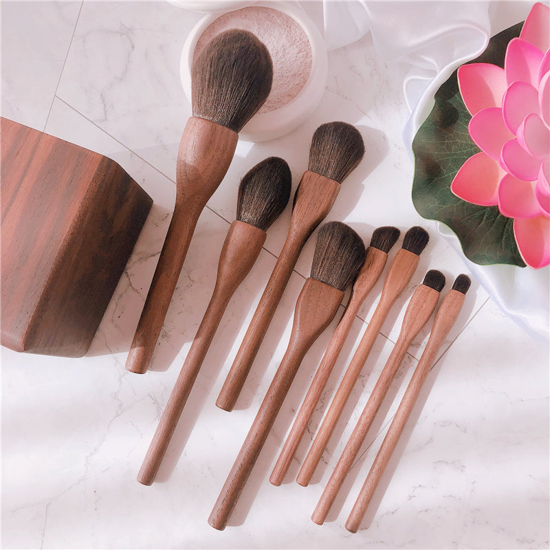 Wood Handle Makeup Brush Set Blush Brush Set Eye Eyeliner Powder Foundation Make Up Brushes Set Wood Handle Makeup Brush Set Blush Brush Set Eye Eyeliner Powder Foundation Make Up Brushes Set