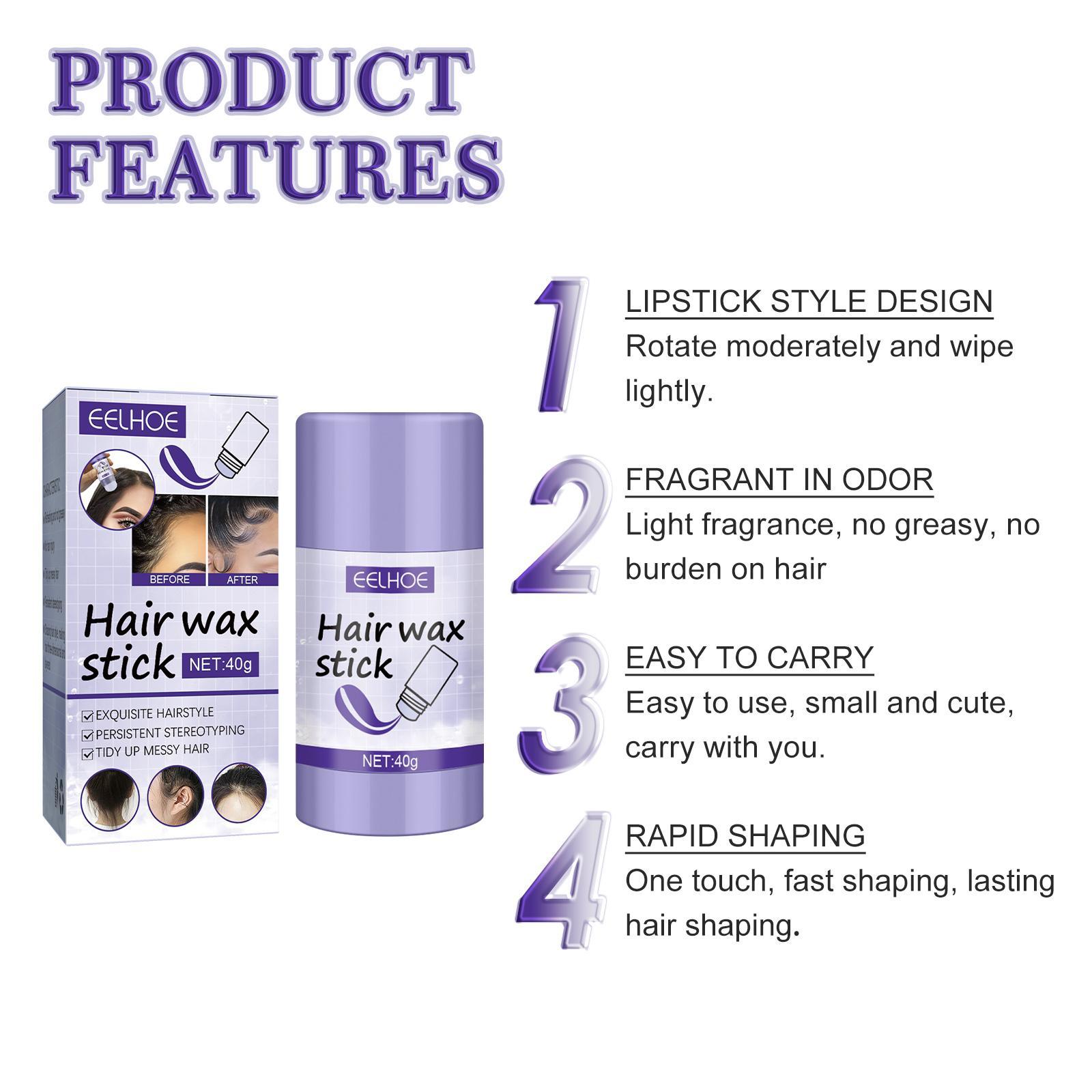 EELHOE Hair Wax Stick Broken Hair Polishing Hair Wax Stick Small Broken Hair Hair Finishing Broken Hair Styling Cream Haircare Gel Haircare EELHOE Hair Wax Stick Broken Hair Polishing Hair Wax Stick Small Broken Hair Hair Finishing Broken Hair Styling Cream Haircare Gel Haircare