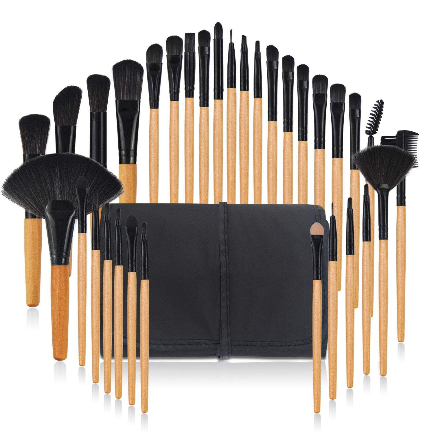 32Pcs Makeup Brushes Pouch Set Blending Powder Puff Professional Cosmetics Tools 32Pcs Makeup Brushes Pouch Set Blending Powder Puff Professional Cosmetics Tools