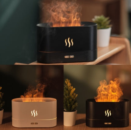 Aroma Diffuser With Flame Light Mist Humidifier Aromatherapy Diffuser With Waterless Auto-Off Protection For Spa Home Yoga Office Aroma Diffuser With Flame Light Mist Humidifier Aromatherapy Diffuser With Waterless Auto-Off Protection For Spa Home Yoga Office