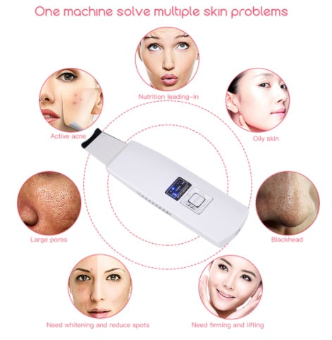 Ultrasonic Skin Scrubber Face Cleanser Blackhead Acne Removal Facial Spa Vibration Massager Ultrasound Peeling Clean Machine 394 Ultrasonic Skin Scrubber Face Cleanser Blackhead Acne Removal Facial Spa Vibration Massager Ultrasound Peeling Clean Machine 394
