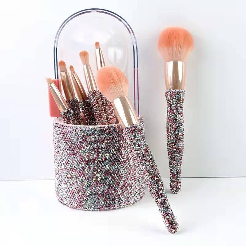 Light Luxury Diamond-embedded Makeup Brush Set 8 High-end Makeup Brushes Suit Light Luxury Diamond-embedded Makeup Brush Set 8 High-end Makeup Brushes Suit