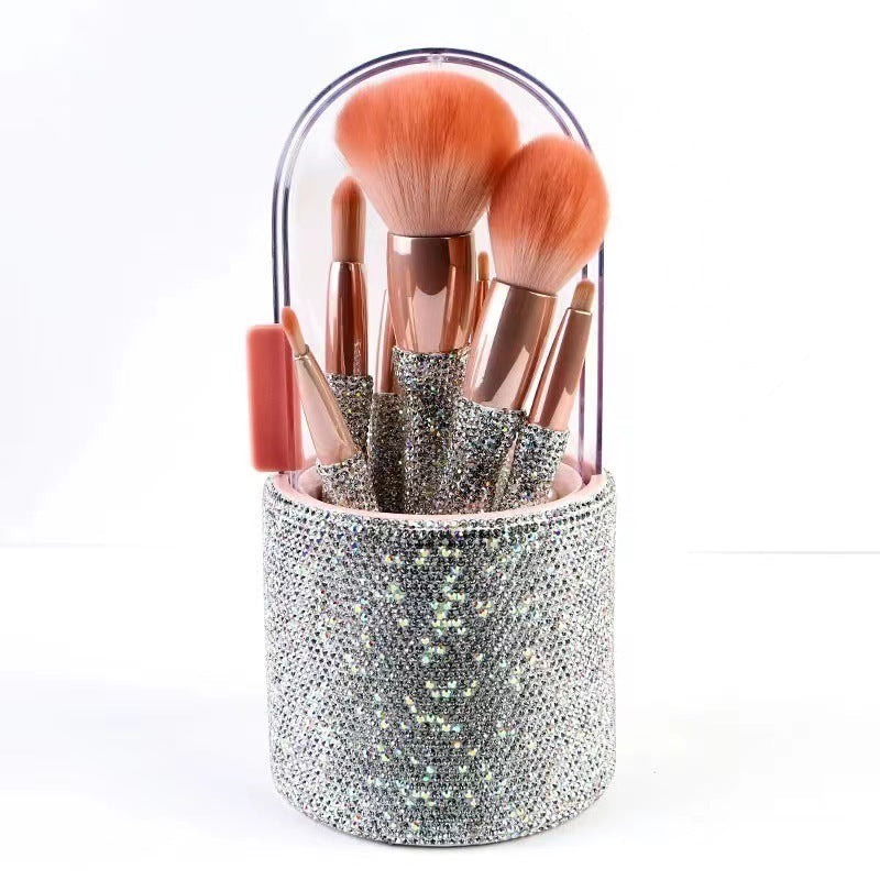 Light Luxury Diamond-embedded Makeup Brush Set 8 High-end Makeup Brushes Suit Light Luxury Diamond-embedded Makeup Brush Set 8 High-end Makeup Brushes Suit