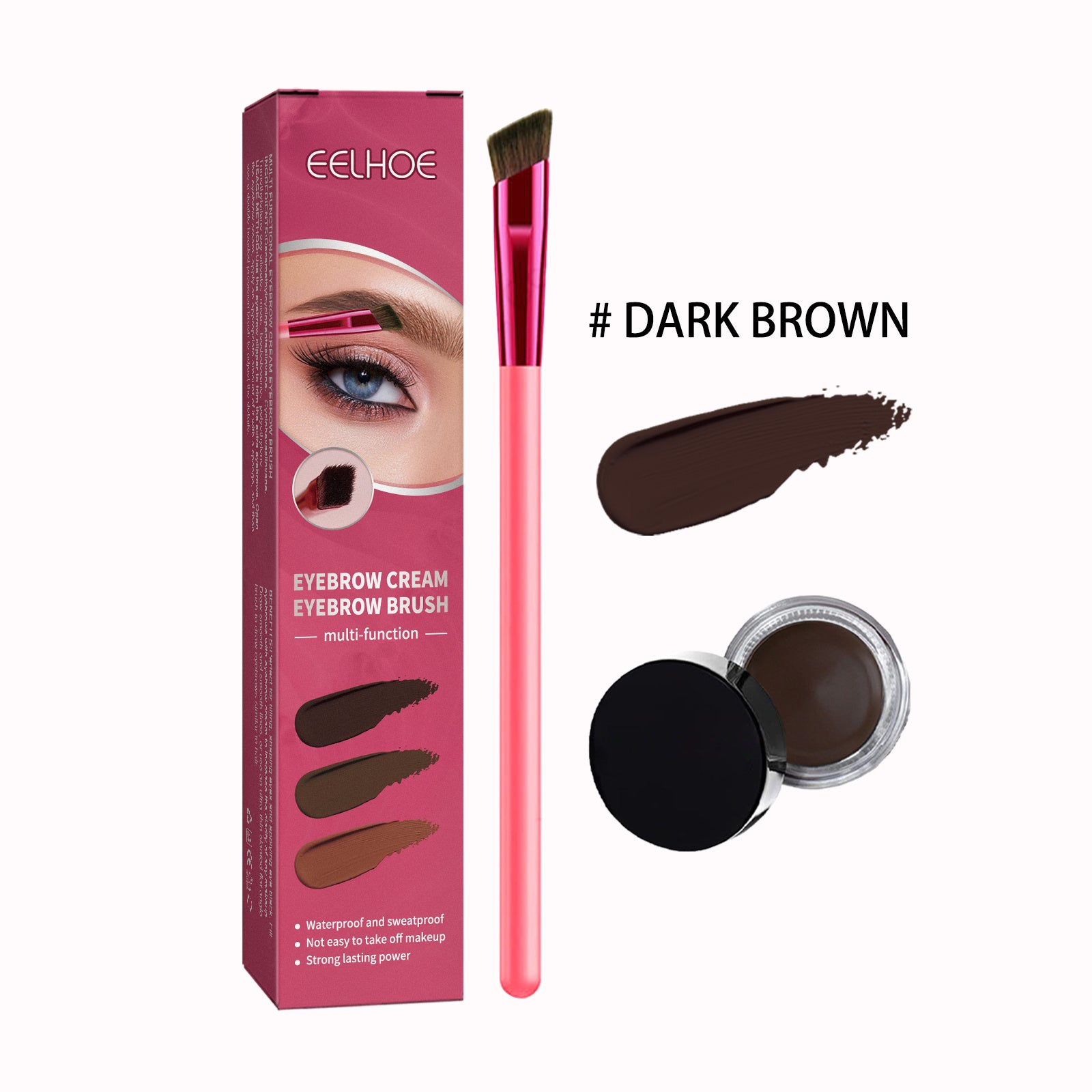 EELHOE Multi-functional Eyebrow Brush Set For Filling, Shaping, And Coloring Smooth Eyebrows Makeup Kit EELHOE Multi-functional Eyebrow Brush Set For Filling, Shaping, And Coloring Smooth Eyebrows Makeup Kit