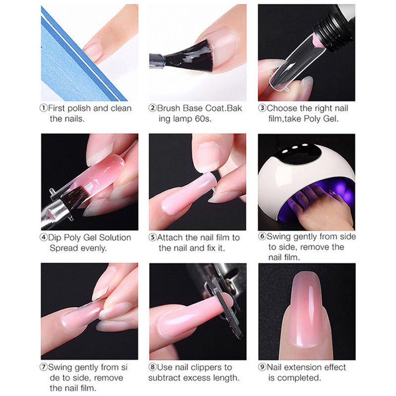 Poly Extension Nail Gel Set 15ml 12 Colors White Clear Crystal UV Builder Gel Poly Extension Nail Gel Set 15ml 12 Colors White Clear Crystal UV Builder Gel