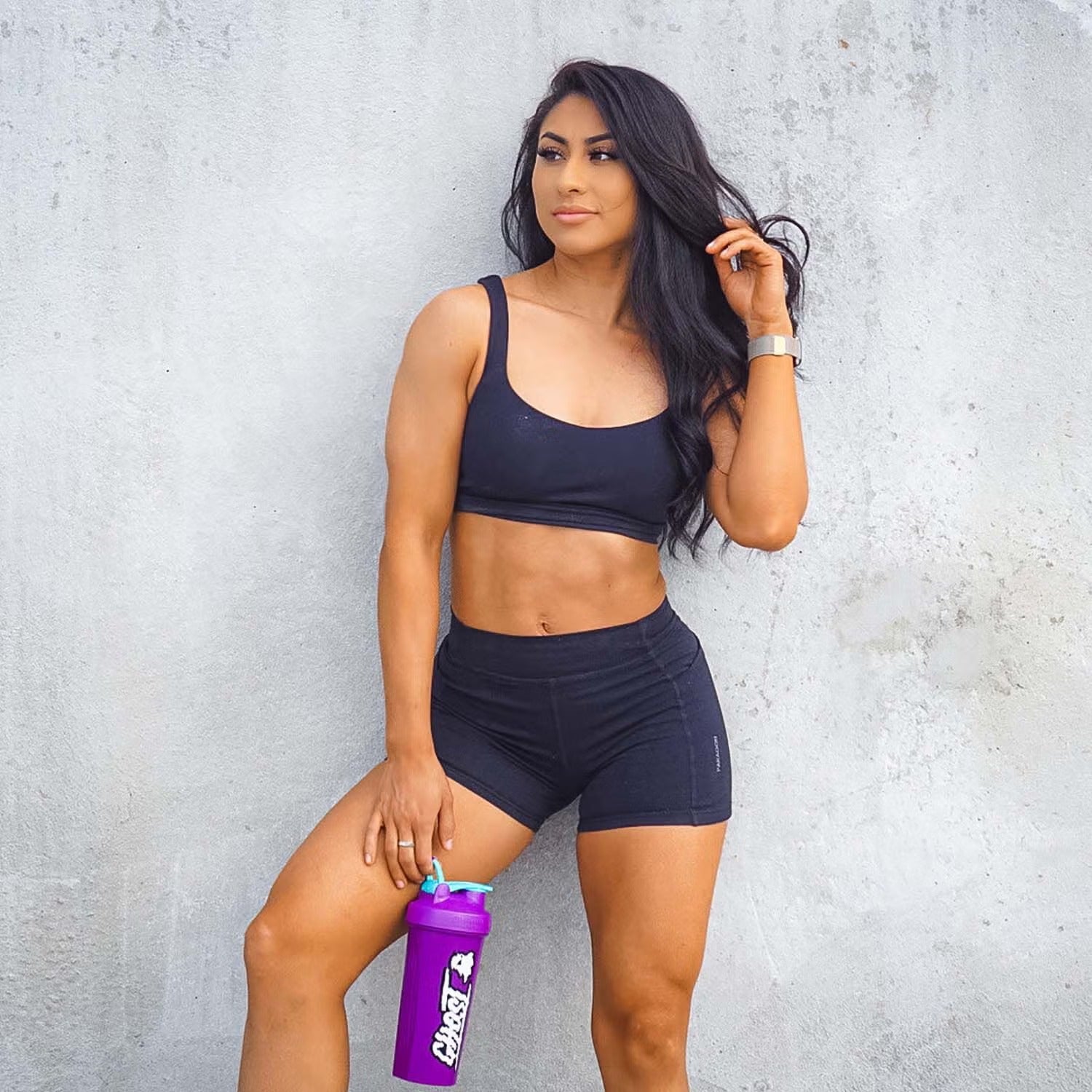 Logo Shaker Bottle - Purple Glitch - 28oz. Logo Shaker Bottle - Purple Glitch - 28oz.