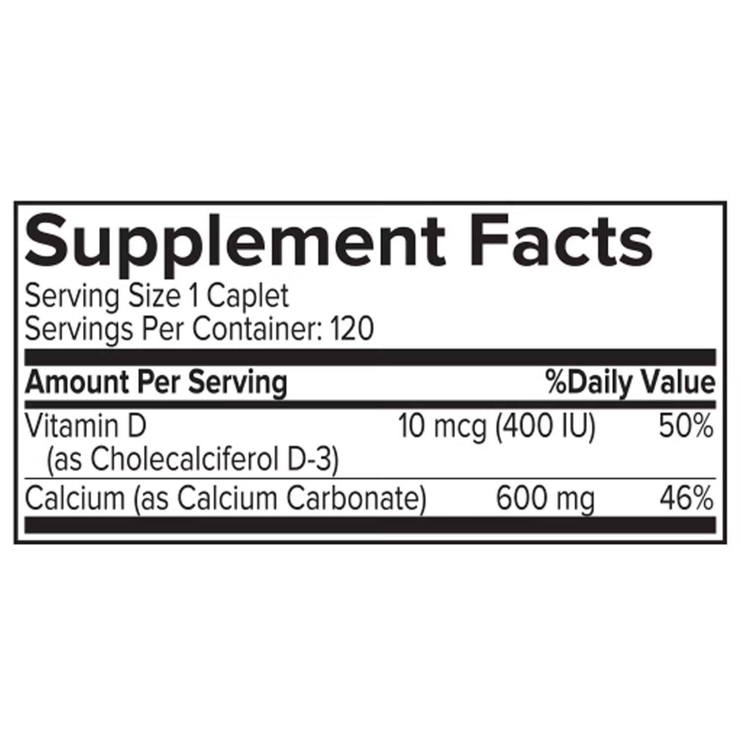 Calcium Mineral - 120 Caplets (120 Servings) Calcium Mineral - 120 Caplets (120 Servings)