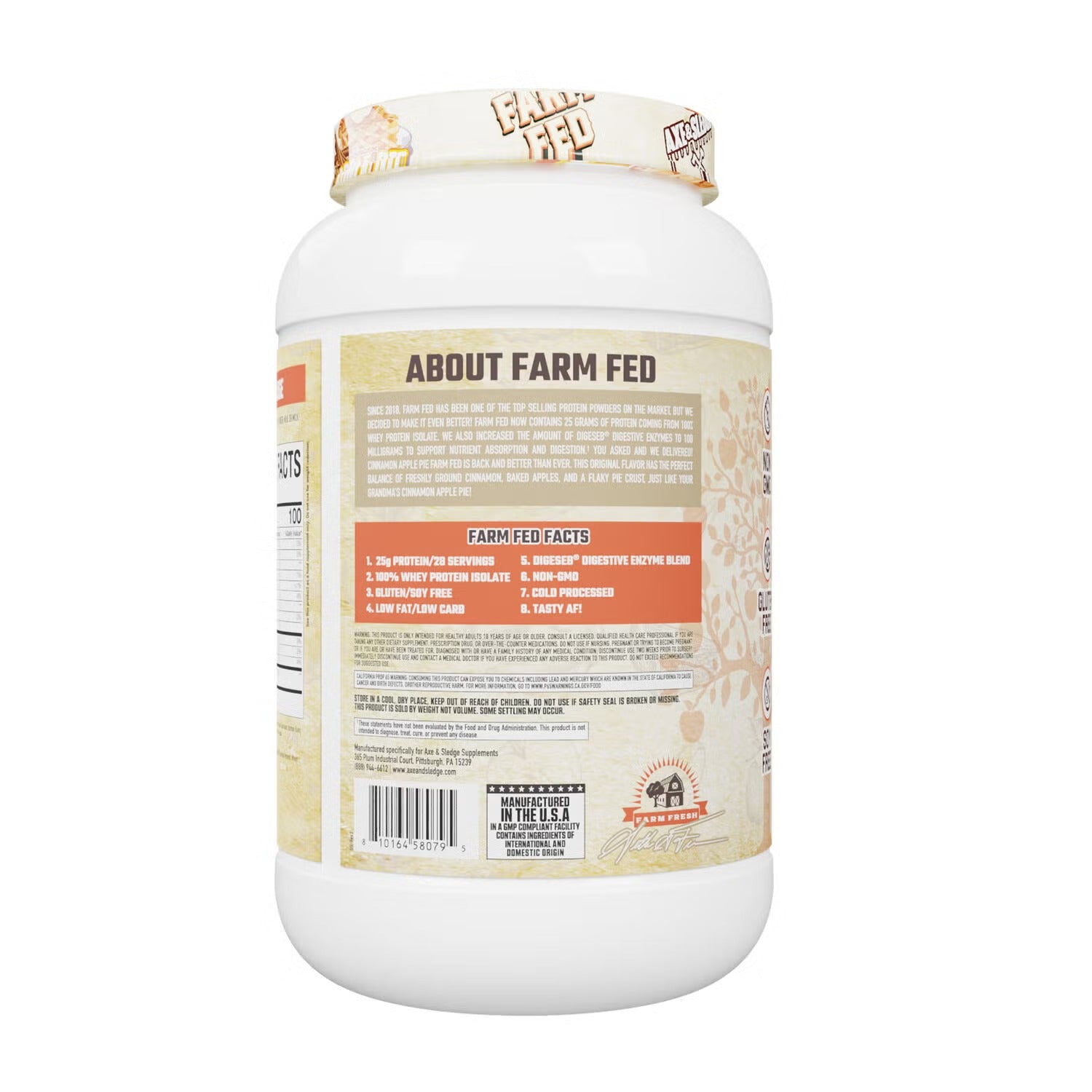 Farm Fed Protein - Cinnamon Apple Pie (28 Servings) Farm Fed Protein - Cinnamon Apple Pie (28 Servings)