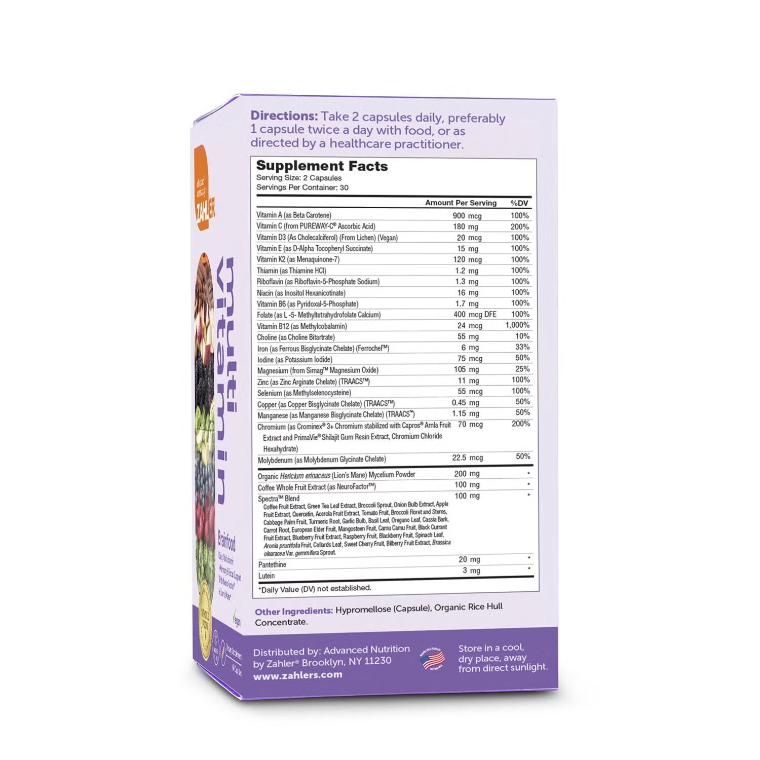 Multi Vitamin Brainfood - 60 Capsules (30 Servings) Multi Vitamin Brainfood - 60 Capsules (30 Servings)