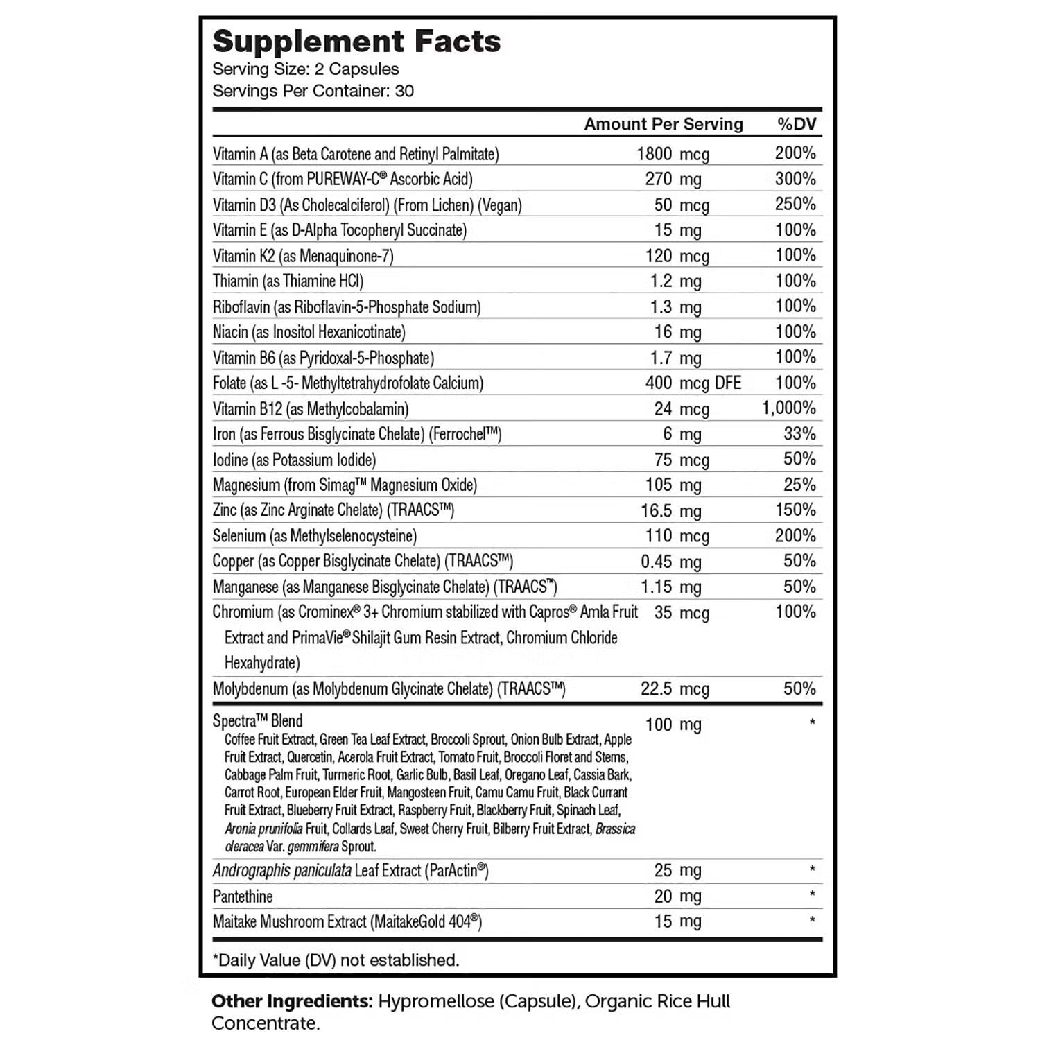 Multi Vitamin + Weight Management Support with Sinetrol™ - 60 Capsules (30 Servings) Multi Vitamin + Weight Management Support with Sinetrol™ - 60 Capsules (30 Servings)