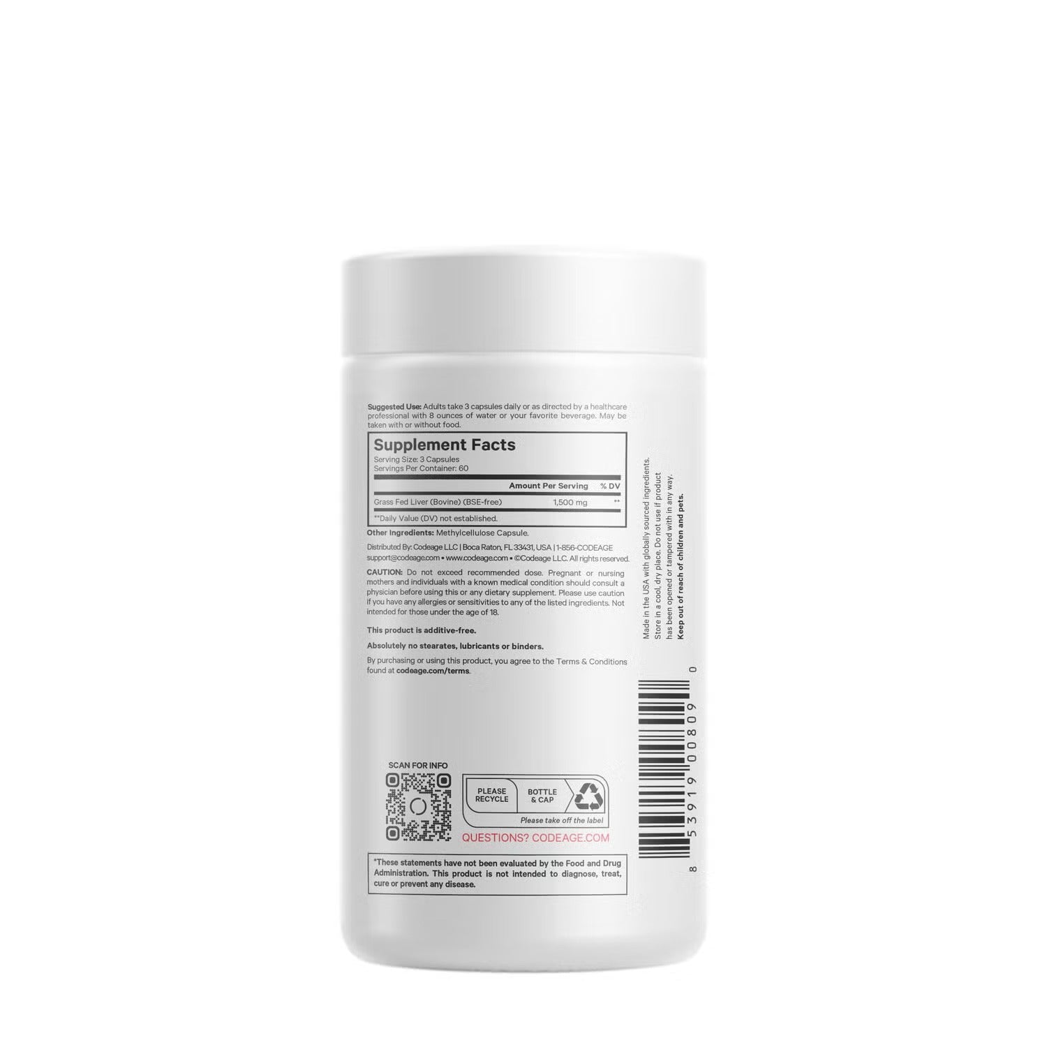 Grass-Fed Beef Liver - 180 Capsules (60 Servings) Grass-Fed Beef Liver - 180 Capsules (60 Servings)