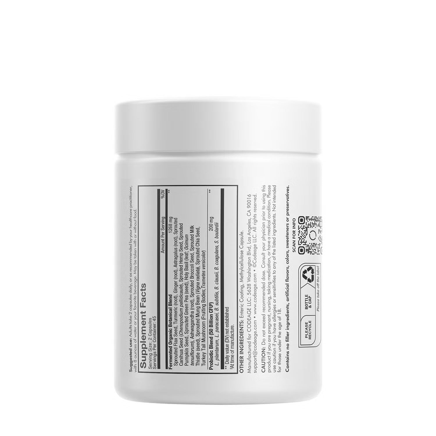 SBO Probiotic+ 50 Billion CFU & Prebiotics - Vegan Digestion Supplement - 90 Capsules (45 Servings) SBO Probiotic+ 50 Billion CFU & Prebiotics - Vegan Digestion Supplement - 90 Capsules (45 Servings)