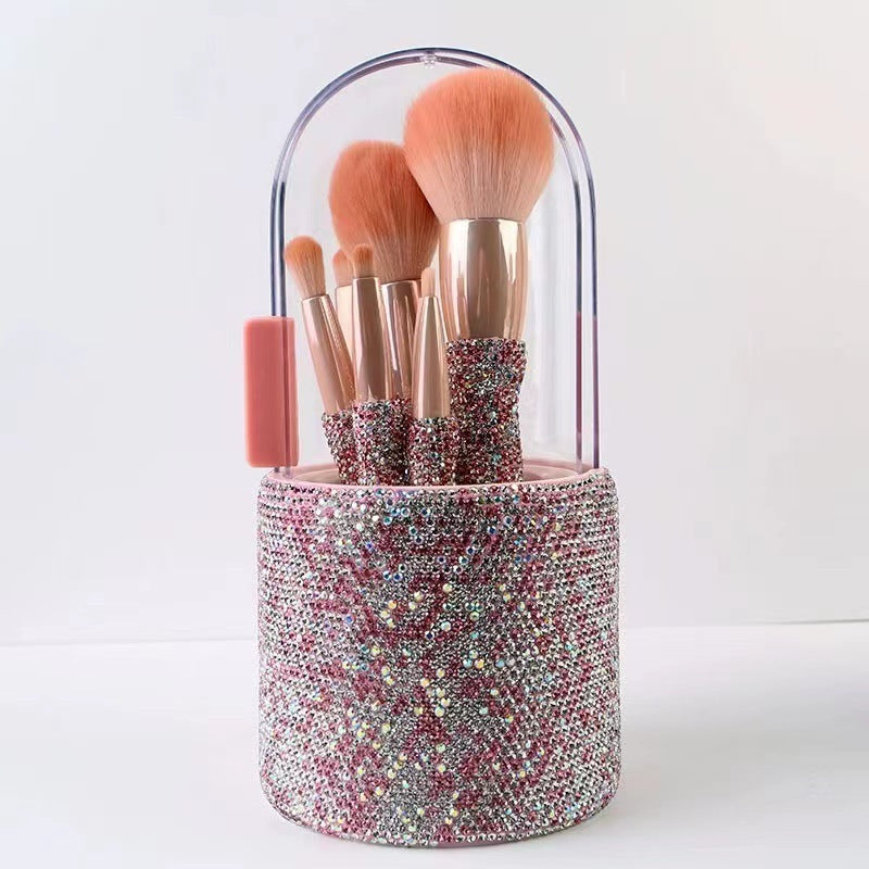 Light Luxury Diamond-embedded Makeup Brush Set 8 High-end Makeup Brushes Suit Light Luxury Diamond-embedded Makeup Brush Set 8 High-end Makeup Brushes Suit