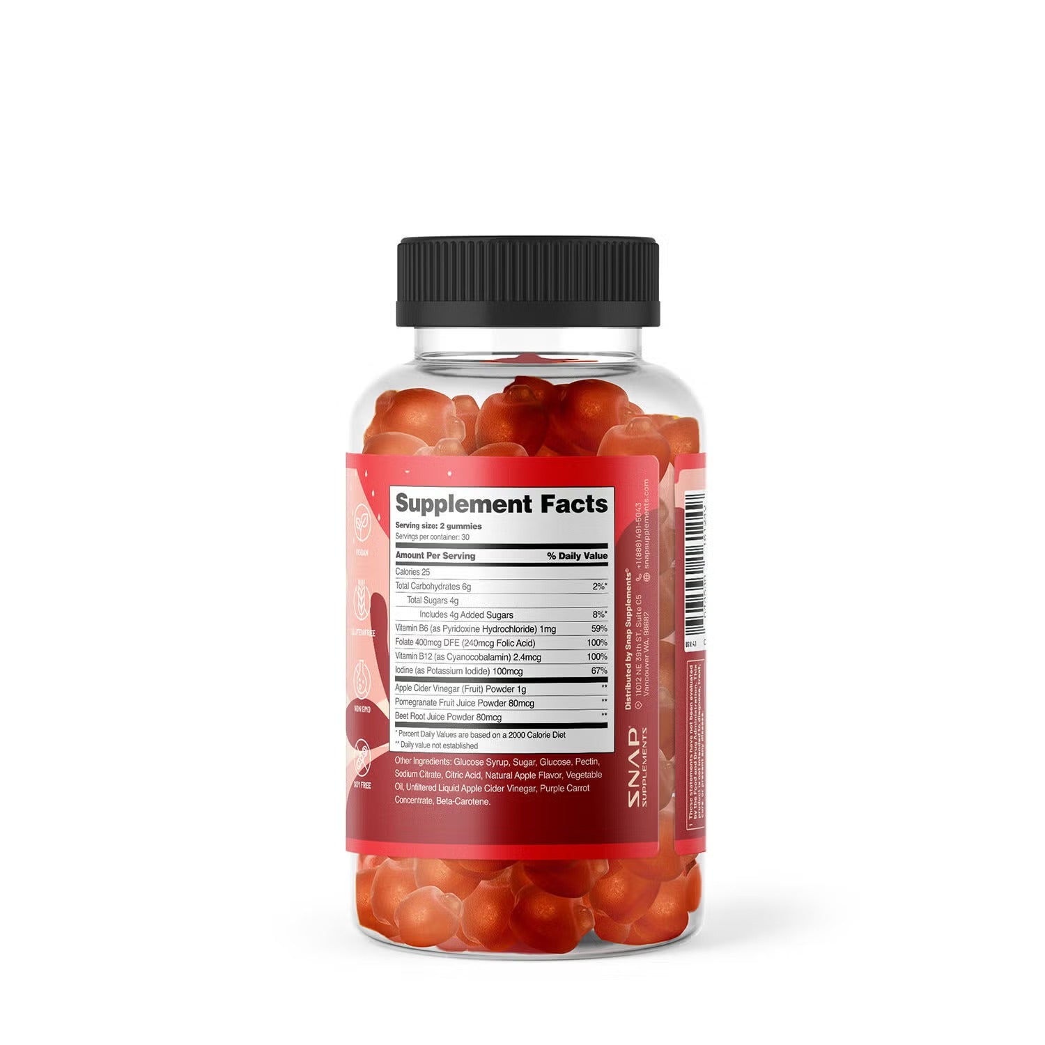 Apple Cider Vinegar Gummies - 60 Gummies (30 Servings) Apple Cider Vinegar Gummies - 60 Gummies (30 Servings)