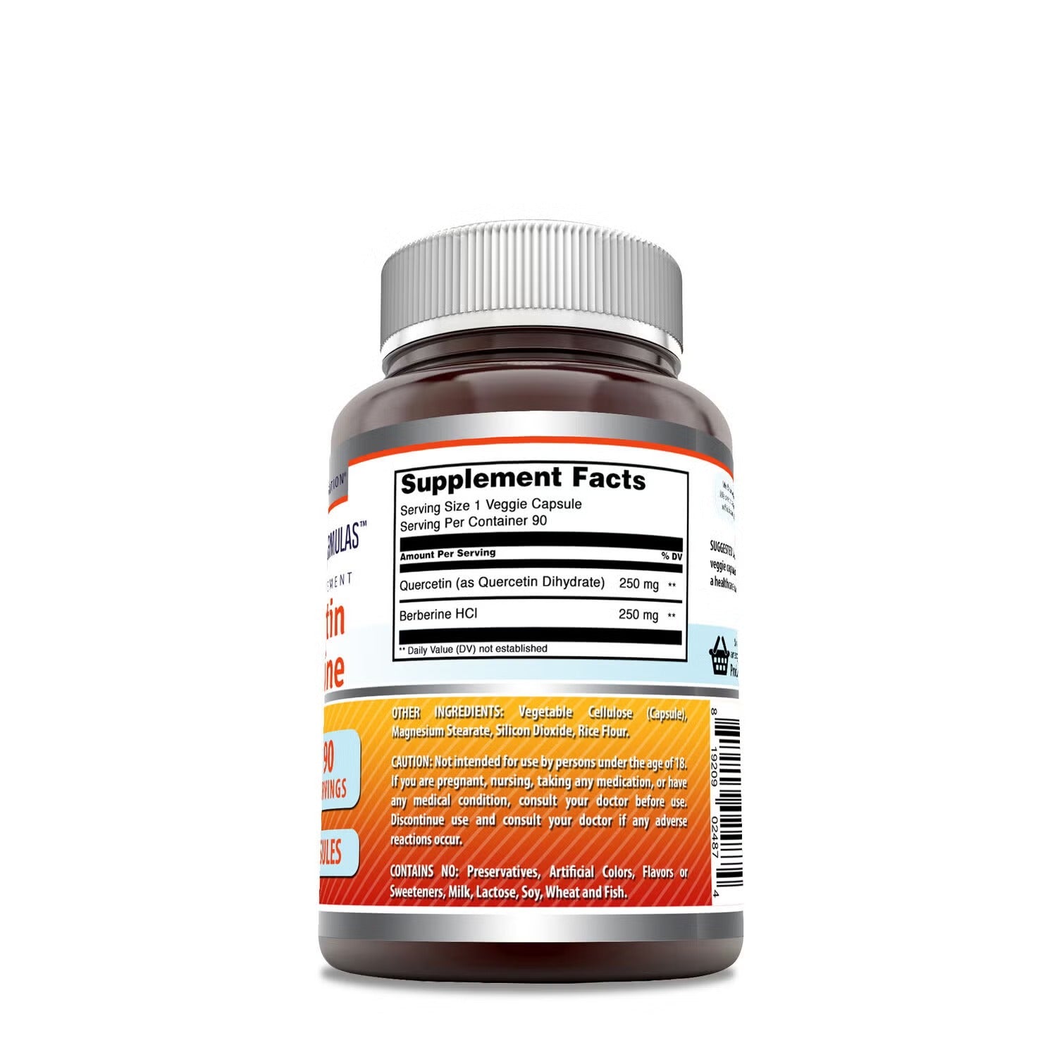 Quercetin Berberine 500mg - 90 Capsules (90 Servings) Quercetin Berberine 500mg - 90 Capsules (90 Servings)