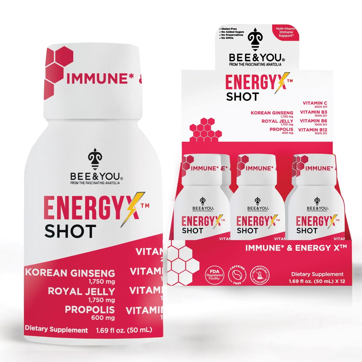 Natural Energy Shot with Ginseng (Caffeine Free) - 1.69 oz. (12 Bottles) Natural Energy Shot with Ginseng (Caffeine Free) - 1.69 oz. (12 Bottles)