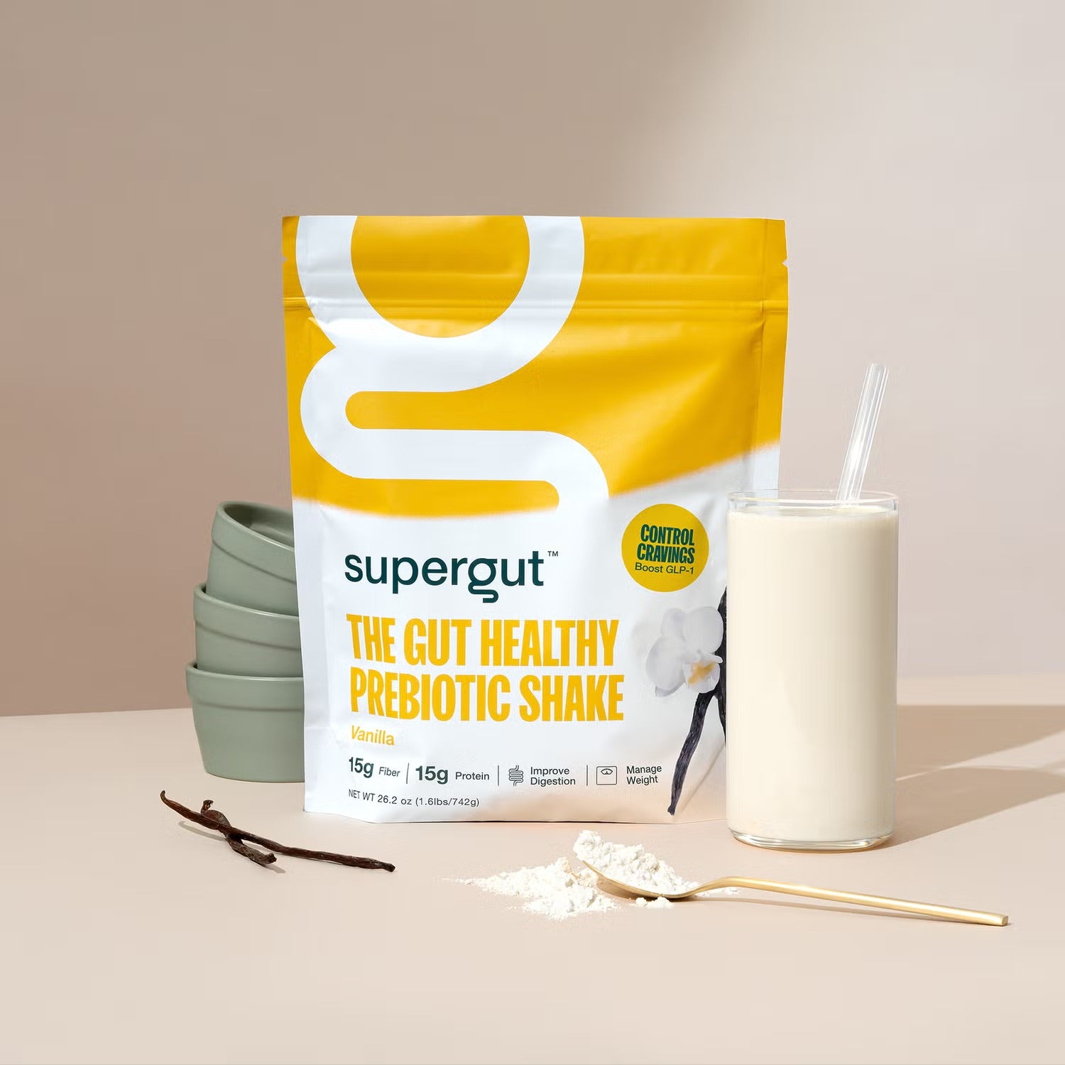 The Gut Healthy Prebiotic Shake - Vanilla - 1.6 lbs. (14 Servings) The Gut Healthy Prebiotic Shake - Vanilla - 1.6 lbs. (14 Servings)