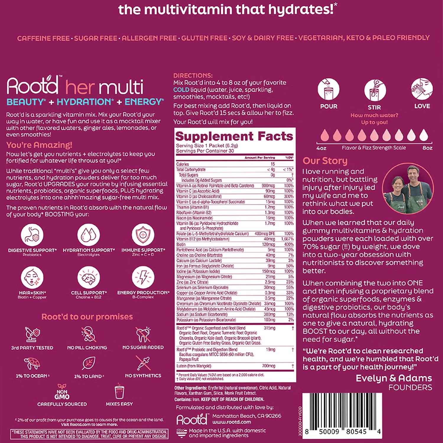 Her Multi Drink Mix - Raspberry Acai (30 Stick Packs) Her Multi Drink Mix - Raspberry Acai (30 Stick Packs)