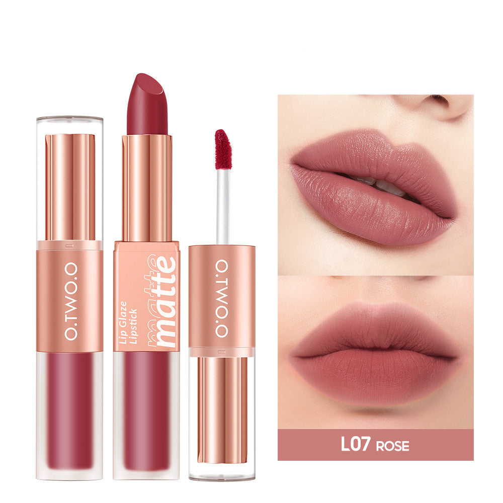 Lip Glaze Nude Milky Coffee Amber Pumpkin Cinnamon Milk Tea Double-headed Lipstick Lip Glaze Nude Milky Coffee Amber Pumpkin Cinnamon Milk Tea Double-headed Lipstick