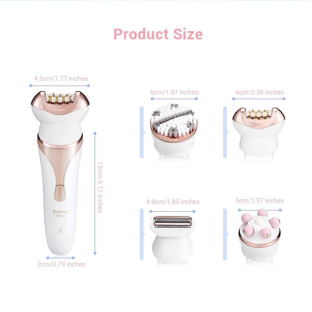 4-in-1 Ms. Rechargeable Electric Shaver Epilator Shaving Machine Multi-function Epilator Lady Hair Removal Massager Set 4-in-1 Ms. Rechargeable Electric Shaver Epilator Shaving Machine Multi-function Epilator Lady Hair Removal Massager Set