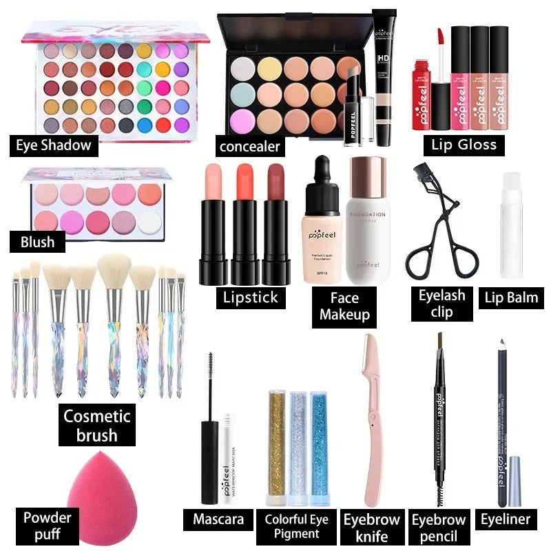 Beginner Cosmetics Makeup Set Complete Set Novice Student Light Makeup Gift Box Beginner Cosmetics Makeup Set Complete Set Novice Student Light Makeup Gift Box