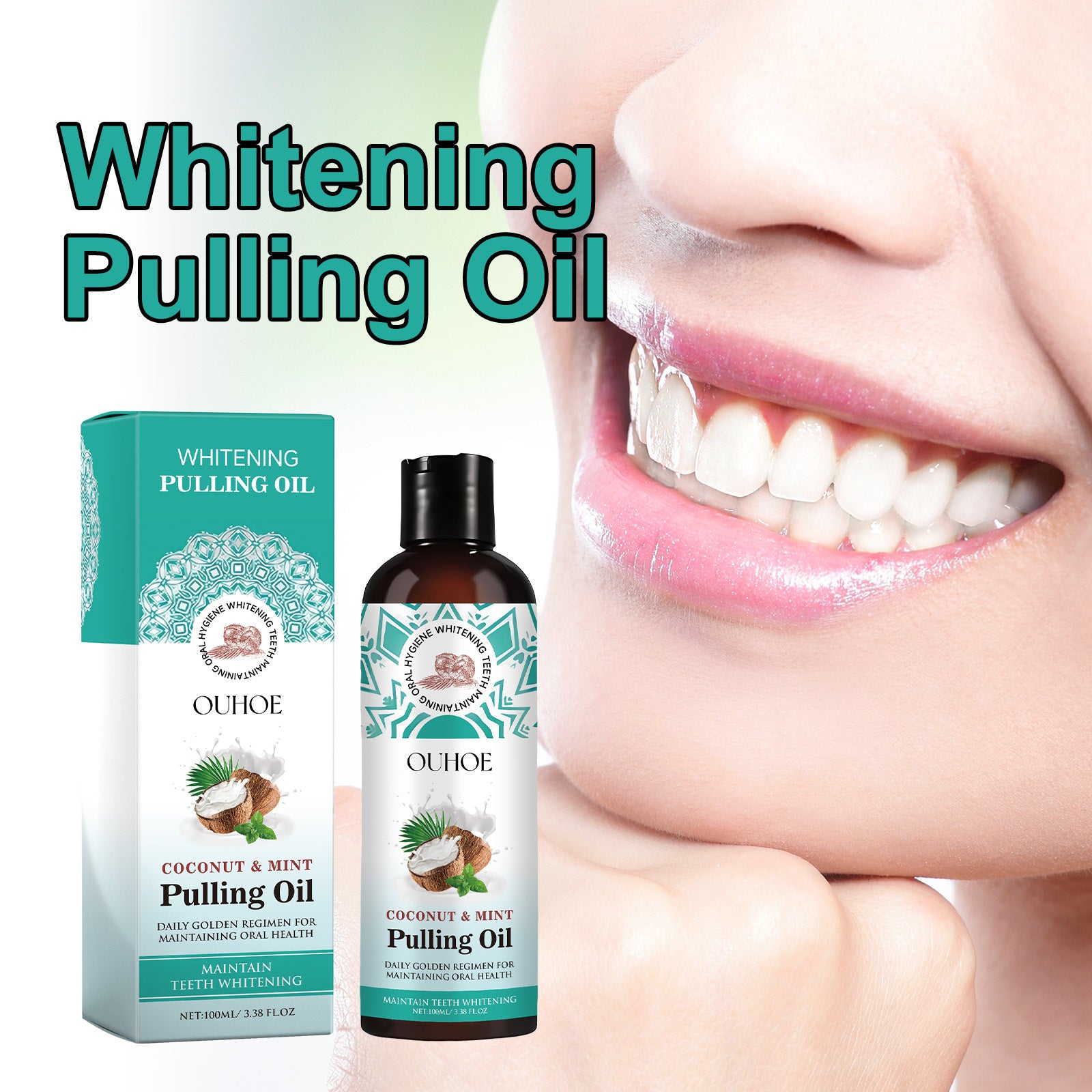 Coconut Oil Mouthwash Removes Odor, Removes Tooth Stains, Freshens Breath, Cares For Teeth, Oral Care Tooth Cleanser Coconut Oil Mouthwash Removes Odor, Removes Tooth Stains, Freshens Breath, Cares For Teeth, Oral Care Tooth Cleanser